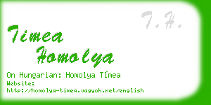 timea homolya business card